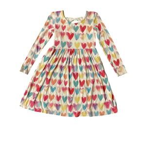 Little Sleepies Bamboo Hearts Dress Size 7
